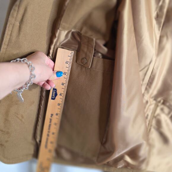 Duluth Trading L Firehose Brown Heavy duty Utility Jacket n Blazer Multi pokts - Picture 14 of 16